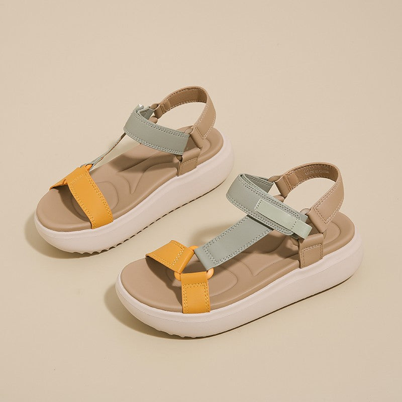 Damen Komfortable Sandalen mit verstellbaren Riemen und dämpfendem Fußbett Shopnory