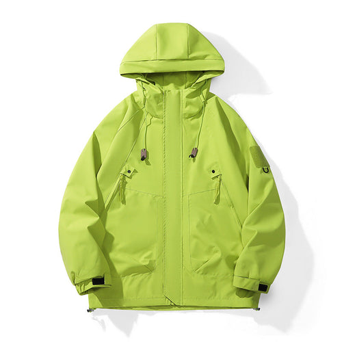 Damen technische Outdoor-Jacke mit verstellbarem Kapuzendesign und praktischen Taschen