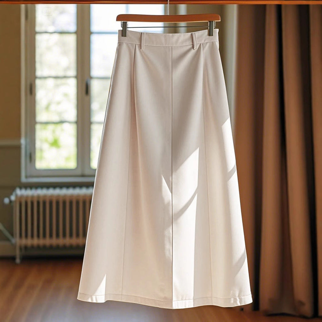 Damen Eleganter Maxirock mit Knopfdetails und hohem Bund Shopnory
