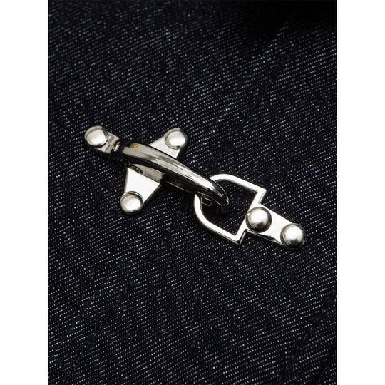 Herren Boxy-Jeansjacke mit Cordkragen und Metallknebelverschlüssen Shop Nory