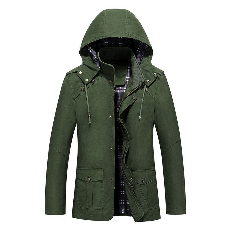Herren Robuste Parkajacke mit verstellbarer Kapuze Shop Nory