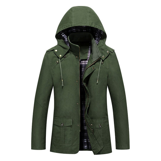 Herren Robuste Parkajacke mit verstellbarer Kapuze Shop Nory