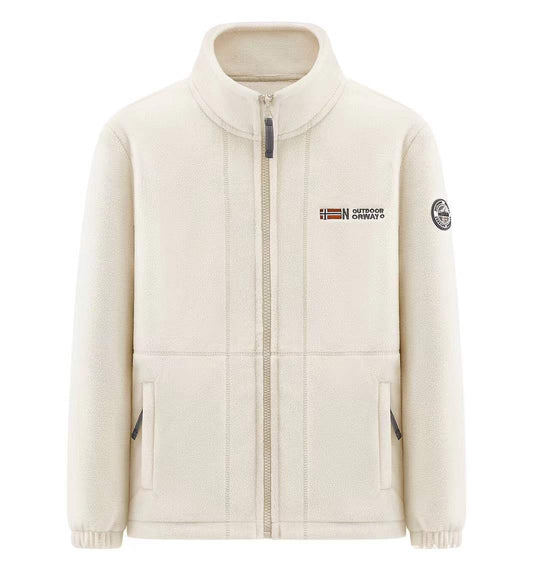 Herren Fleecejacke mit Stehkragen, durchgehendem Reißverschluss und Teddy-Innenfutter Shop Nory