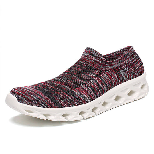 Unisex Leichter Slip-On Strick-Freizeitschuh mit wabenförmiger Hohlkammer-Sohle Shopy Nory