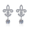 Damenohrringe im eleganten Fleur-de-Lis-Design mit funkelnden Kristallen Shop Nory