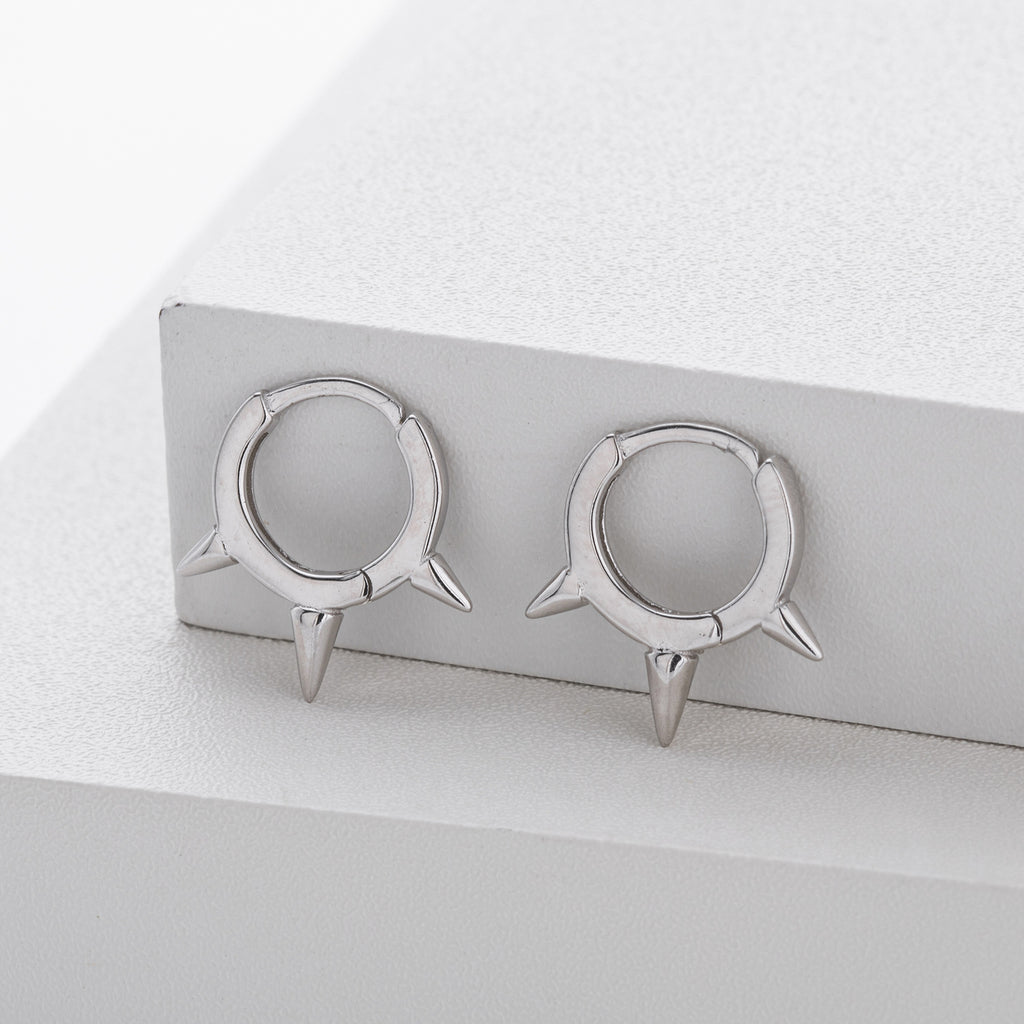 Damen Ohrhänger mit modernem Spike-Design aus hochwertigem 925 Sterling Silber Shop Nory