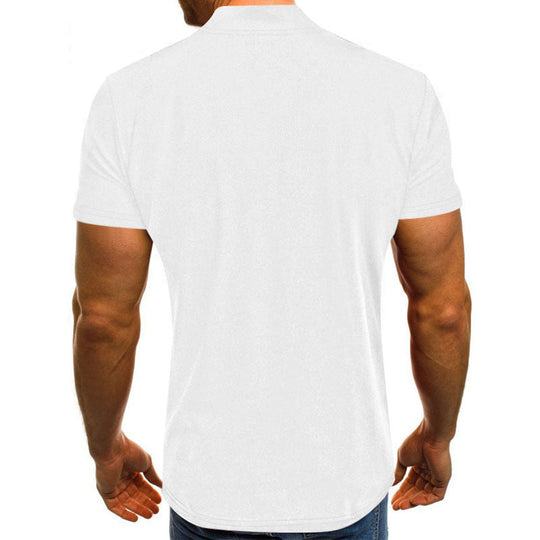 Herren Kurzarm Zip-T-Shirt mit praktischer Brusttasche