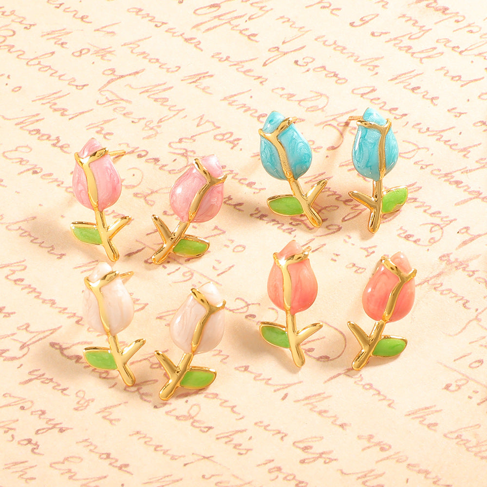 Damen Ohrstecker im kunstvollen Rosendesign Shop Nory 1784077380