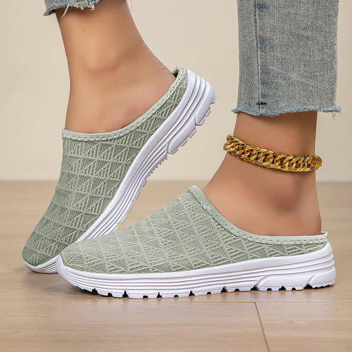 Damen Slip-On Freizeitschuhe mit atmungsaktiver Struktur Shopnory
