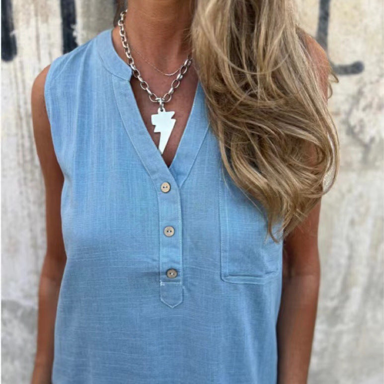 Damen Lässiges Viskose Sommerkleid mit Knopfdetails Shopnory