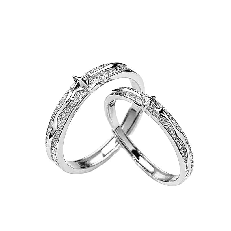 Damenring mit elegantem geschwungenem Design und funkelnden Zirkonia Shop Nory