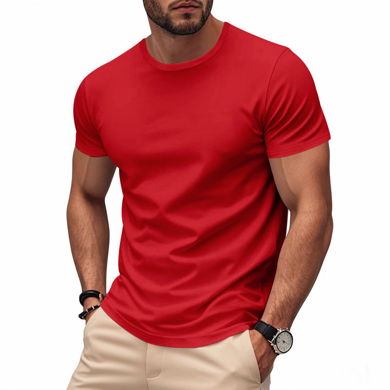 Herren nan leichtes Kurzarm-Funktionsshirt mit Rundhalsausschnitt schnelltrocknendem StretchgewShopnorye und flachen Nähten