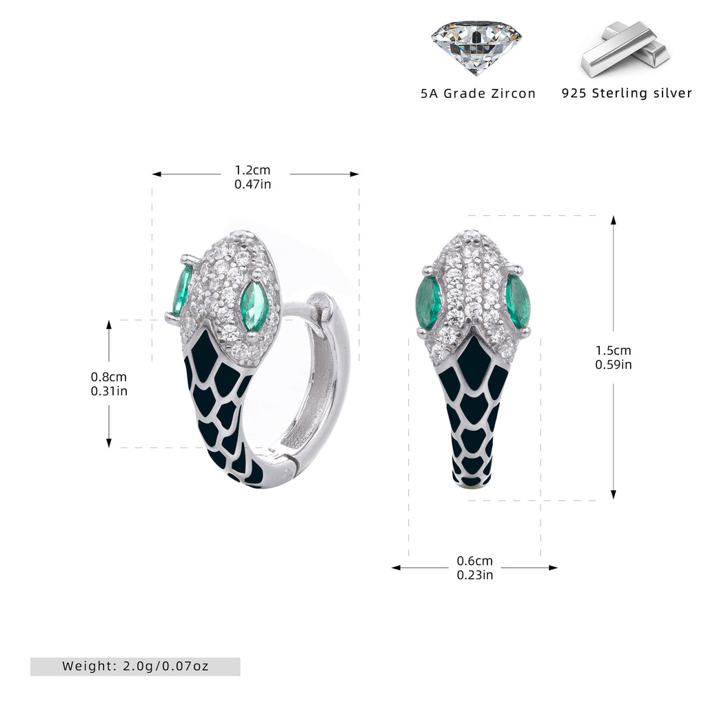 Damen Ohrhänger im stilvollen Schlangen-Design aus 925 Sterling Silber Shop Nory
