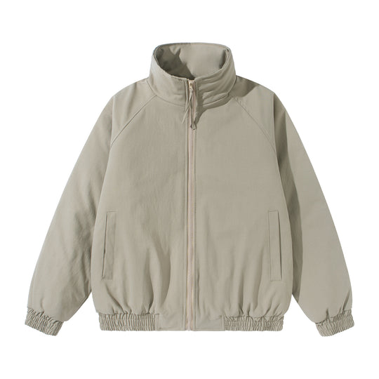 Unisex Kurz geschnittener Boxy‑Stehkragen‑Blouson mit elastischem Saum und verdeckten Einschubtaschen Shop Nory