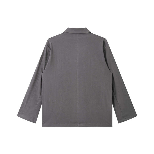 Herren Leichtes Struktur-Overshirt mit Reverskragen, Knopfleiste und aufgesetzten Taschen Shop Nory