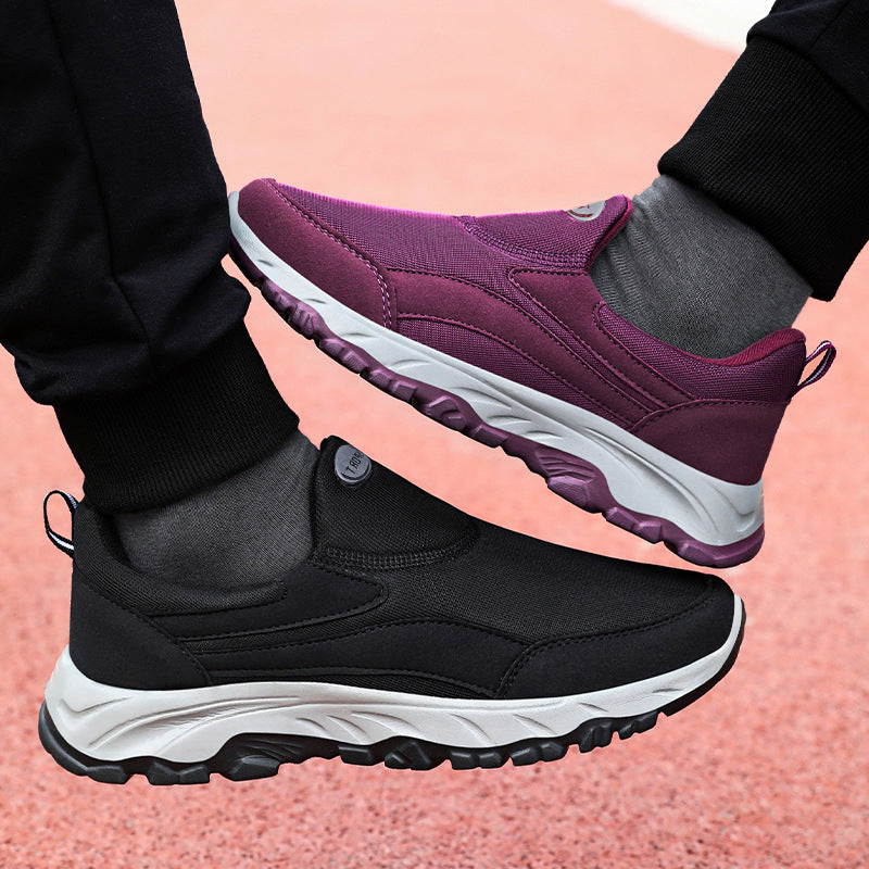 Damen nan sportlicher Slip-On Trekking-Sneaker mit atmungsaktivem Textiloberteil, elastischem Einstieg und profiliertem Outdoor-Laufsohle Shop Nory