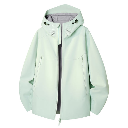 Damen Wasserdichte Softshell-Outdoorjacke mit minimalistischer Silhouette und Belüftungsperforation am Kragen Shop Nory