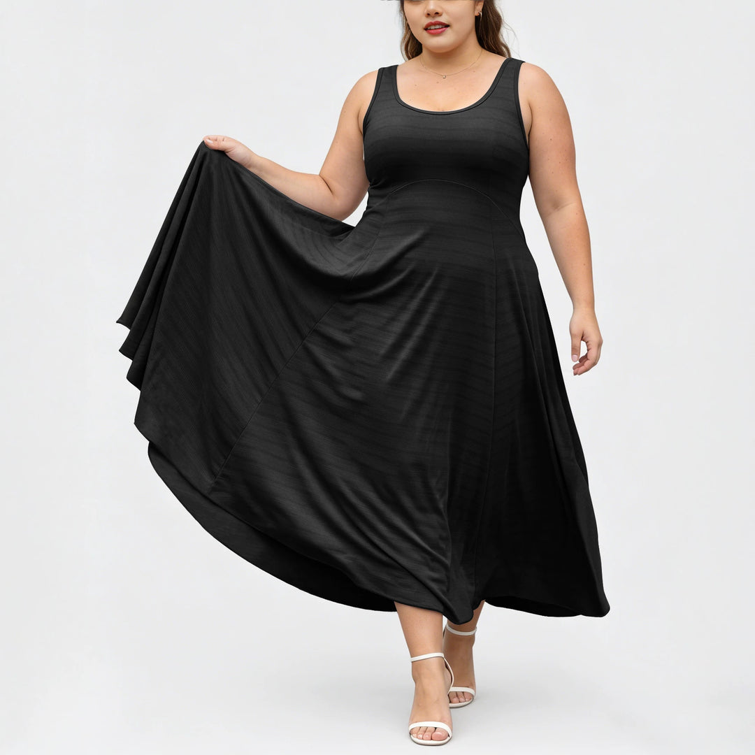 Damen Fließendes Maxikleid mit taillenbetonter A-Linie und breiten Trägern Shopy Nory