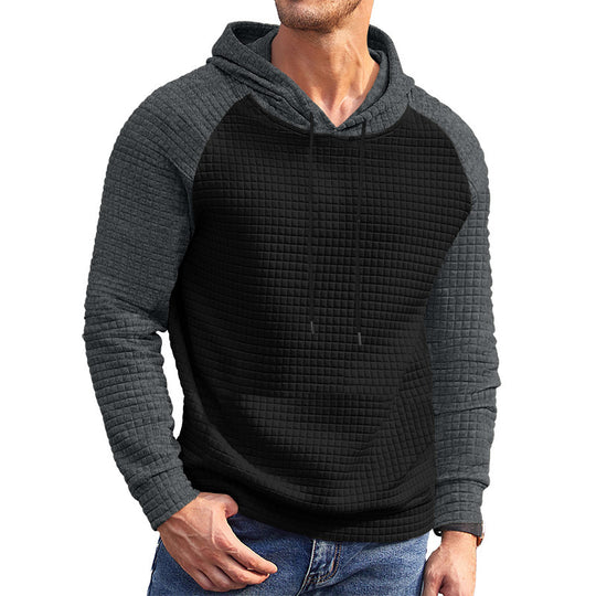 Herren nan texturierter Kapuzenpullover mit Raglanärmeln und gesteppter Struktur Shop Nory