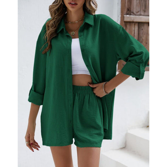 Damen lässiges Oberteil und Shorts Set
