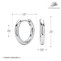 Damen Creolen mit zeitgenössischem Design aus hochwertigem 925 Sterling Silber Shop Nory