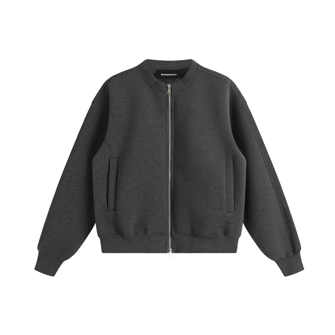 Unisex Oversize-Trainingsjacke im Boxy‑Schnitt mit kurzem Stehkragen und Zwei-Wege-Reißverschluss Shop Nory
