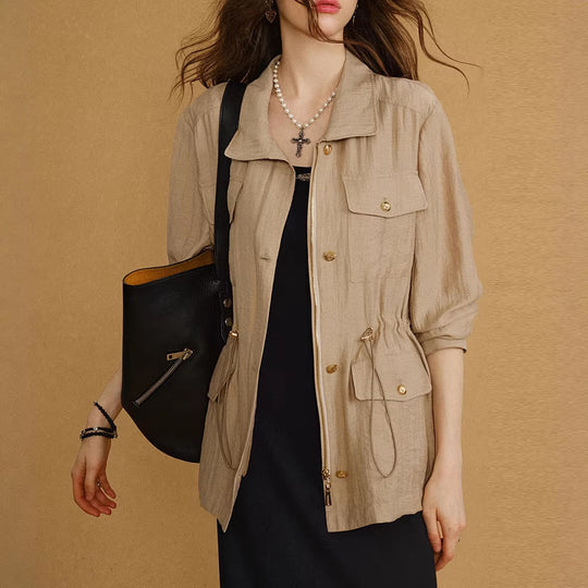 Damen Modische Leinenjacke Shop Nory
