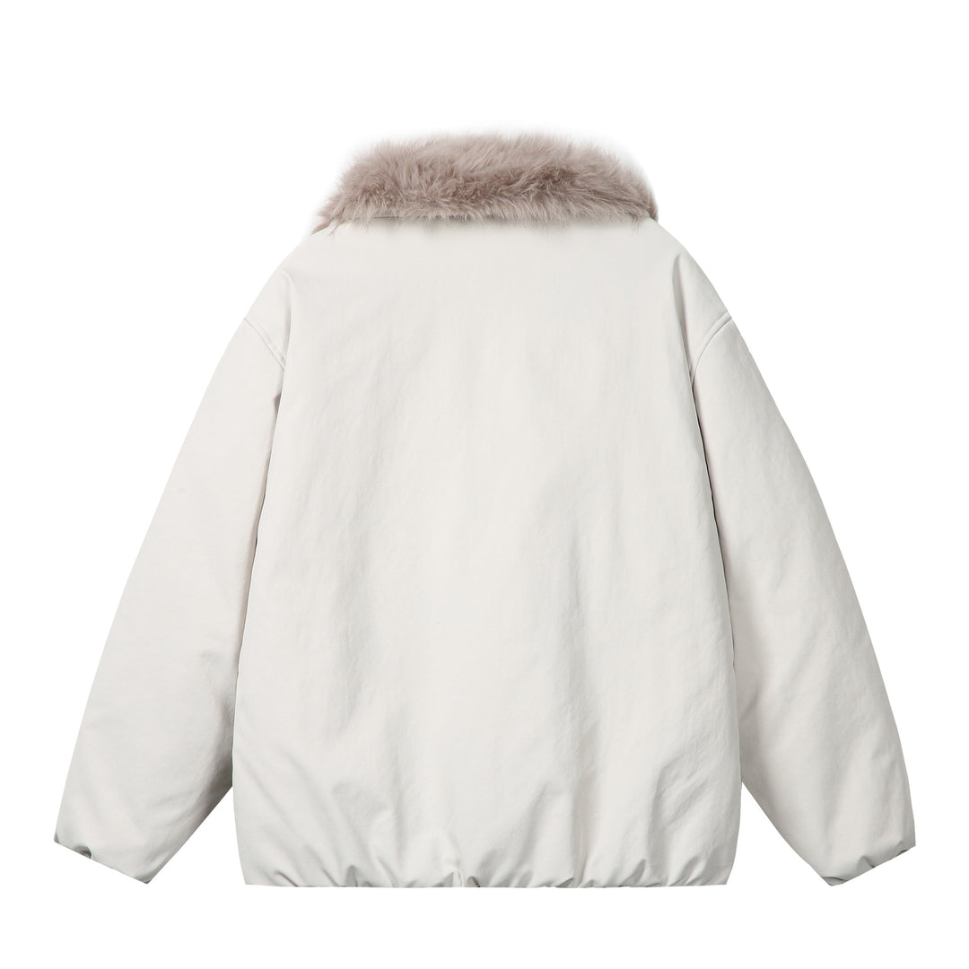 Damen Kurzblouson im Boxy‑Cut mit voluminösem Kunstfellkragen und Zwei-Wege‑Reißverschluss Shop Nory