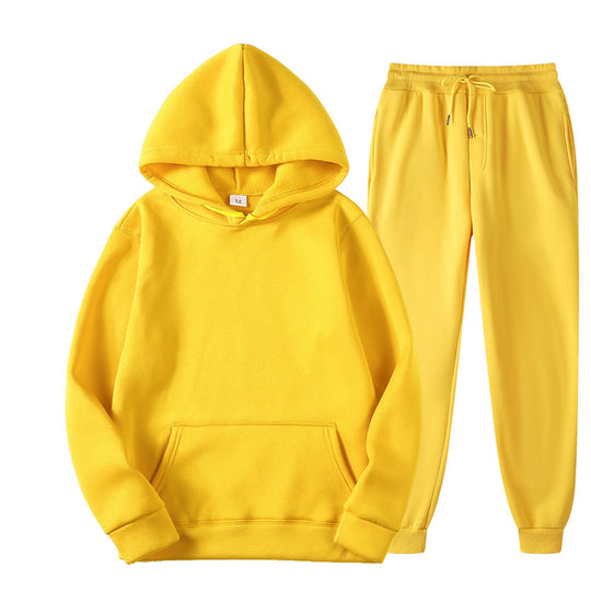 Unisex nan gemütliches Hoodie-Jogginganzug-Set mit Kängurutasche, elastischem Tunnelzugbund und gerippten Bündchen Shop Nory