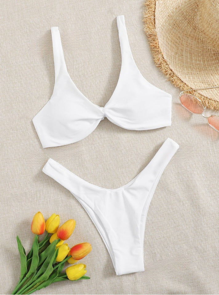 Damen Bikini-Set mit stilvoller Knotendetails