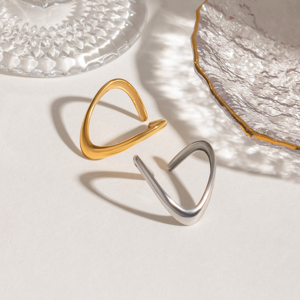 Damen Offenes Ringarmband aus hypoallergenem Edelstahl mit modernem Design Shop Nory