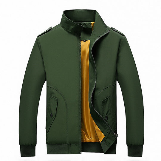 Herren Bomberjacke im Aviator-Microfiber-Look mit Ärmeltasche und gerippten Abschlüssen Shop Nory