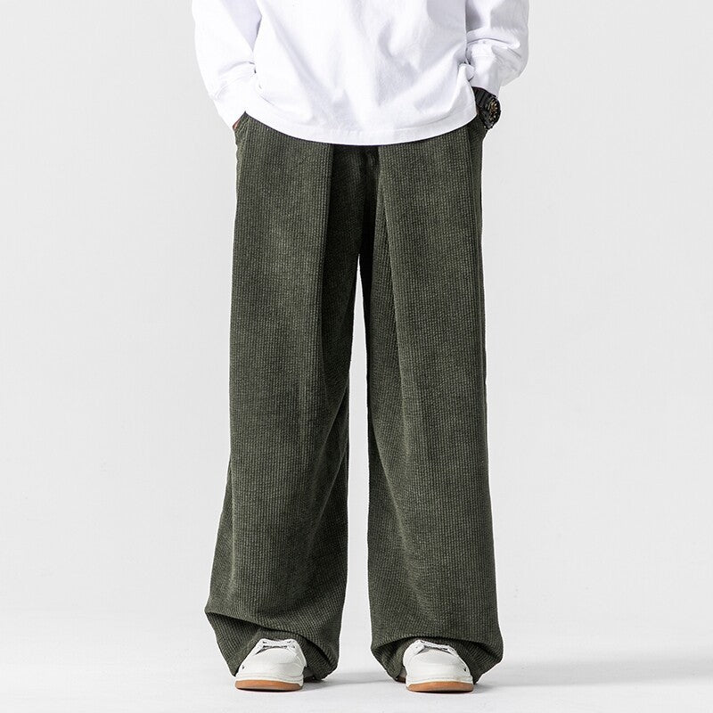 Herren Weite Cordhose mit Bundfalten und Relaxed-Silhouette Shop Nory