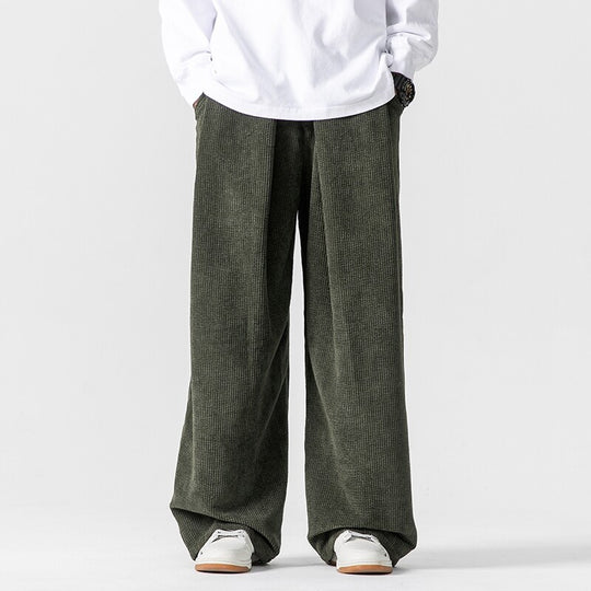 Herren Weite Cordhose mit Bundfalten und Relaxed-Silhouette Shop Nory