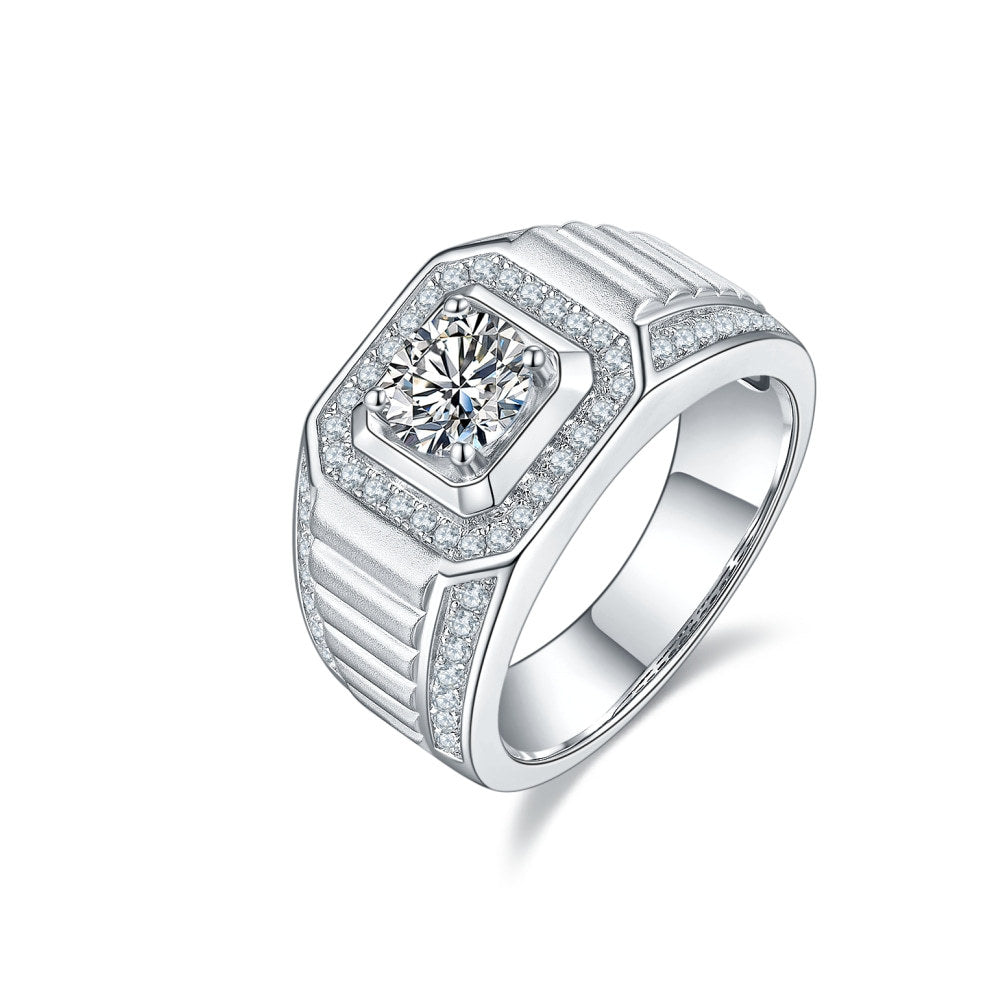 Damen eleganter Verlobungsring mit funkelndem Hauptstein und kunstvollem Design Shop Nory