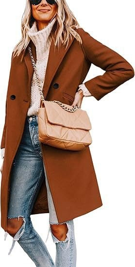 Damen Eleganter Wollmantel