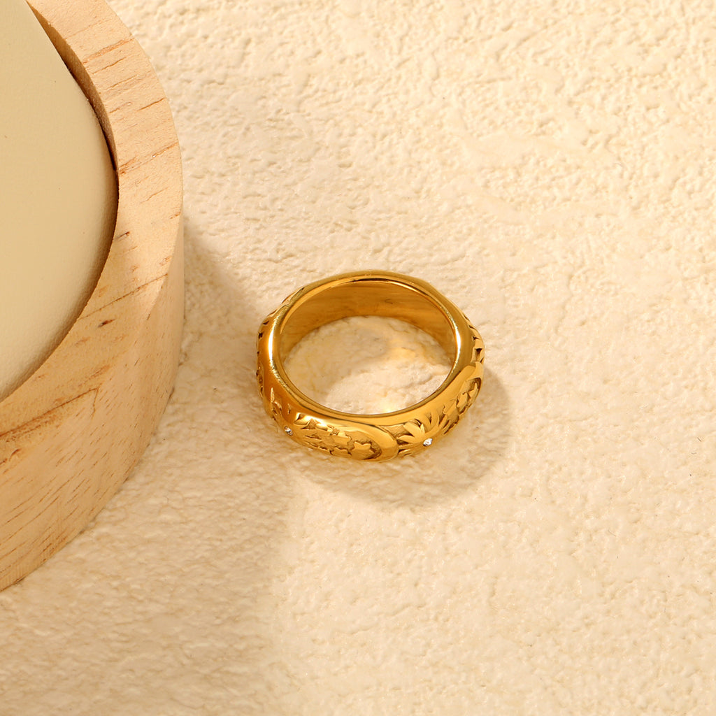 Damen Ring mit kunstvoller Musterung und funkelndem Zirkonia Shop Nory