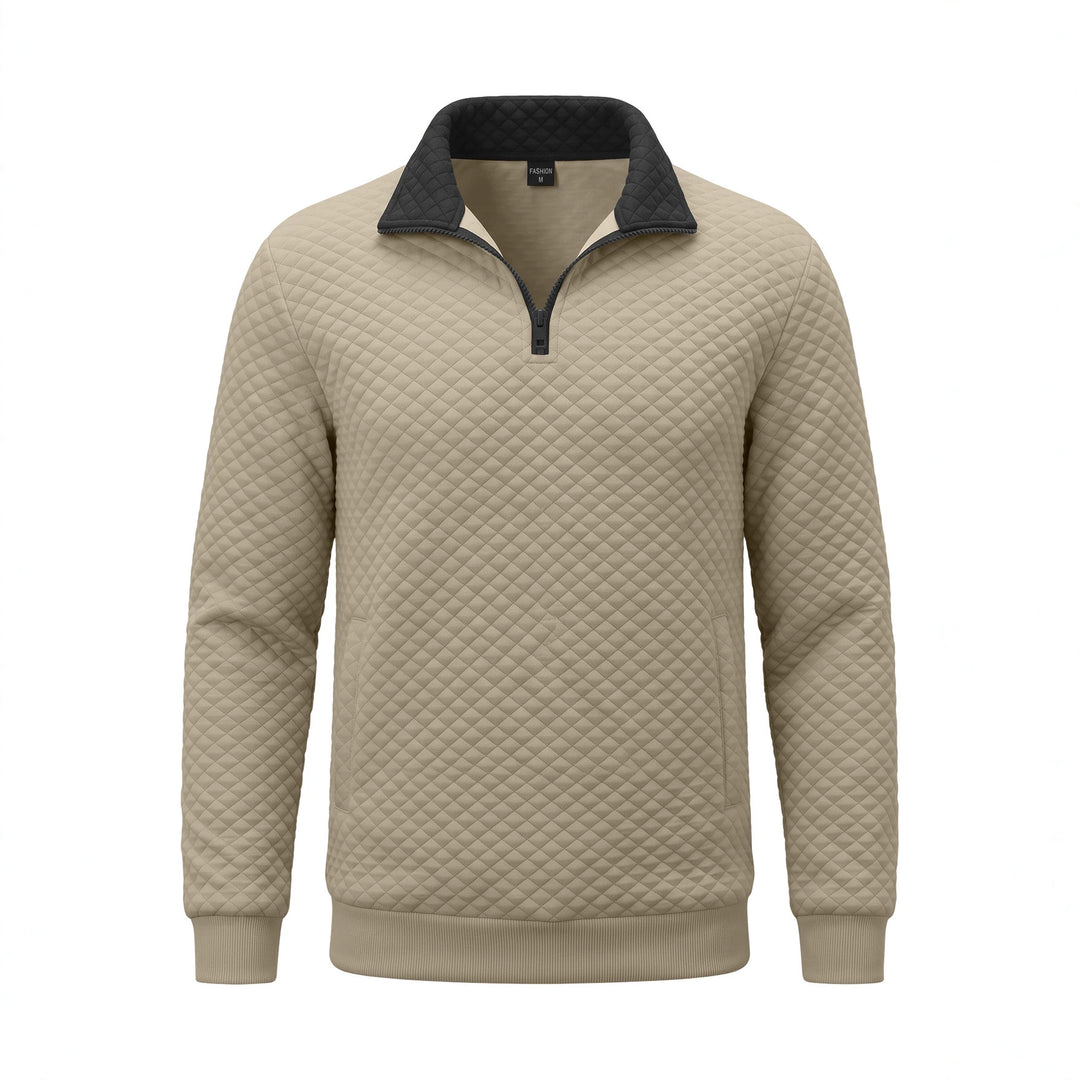 Herren Stepppullover mit Troyerkragen und Halbzip Shop Nory