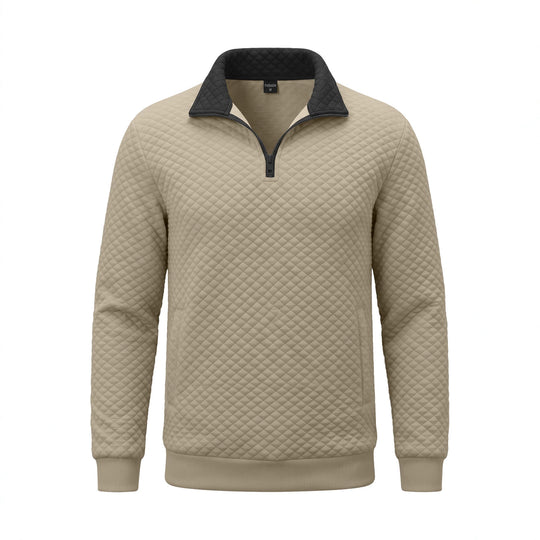 Herren Stepppullover mit Troyerkragen und Halbzip Shop Nory