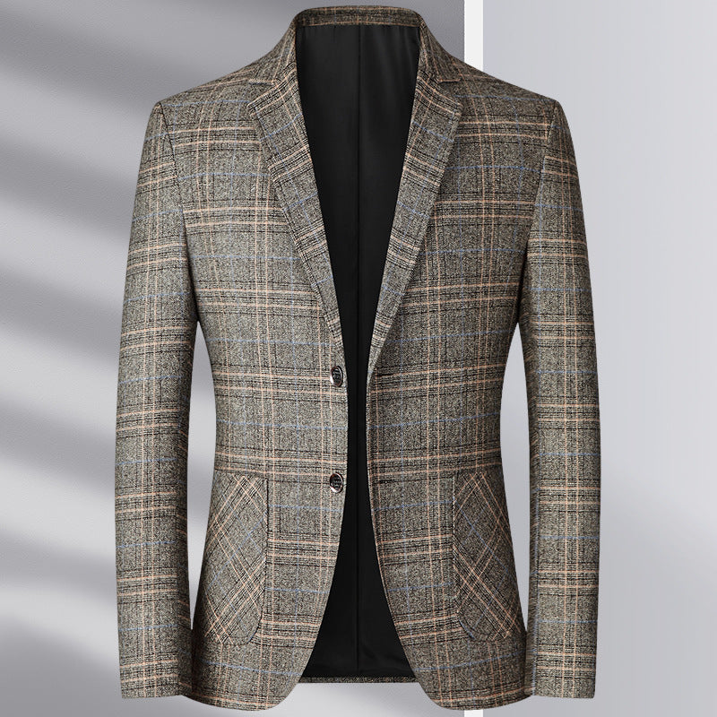 Herren Tailliertes Glencheck-Sakko im Slim-Fit mit aufgesetzten Taschen Shop Nory