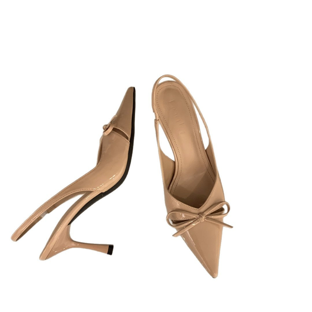 Damen elegante Slingback-Pumps mit Schleifenakzent
