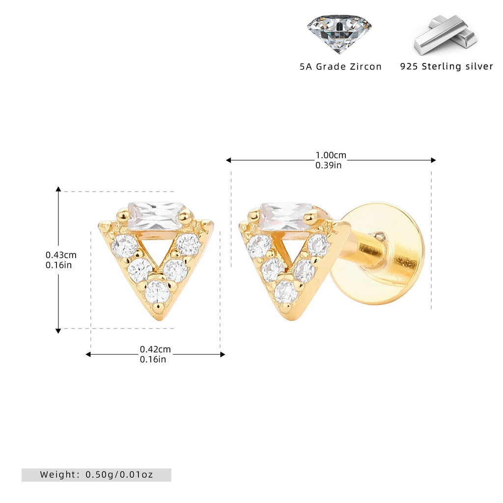 Damen Ohrstecker mit rautenförmigem Zirkonbesatz aus hochwertigem 925 Sterling Silber Shop Nory