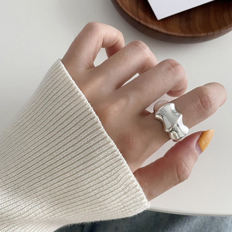Damen moderner und eleganter Ring aus hochwertigem Edelstahl Shop Nory
