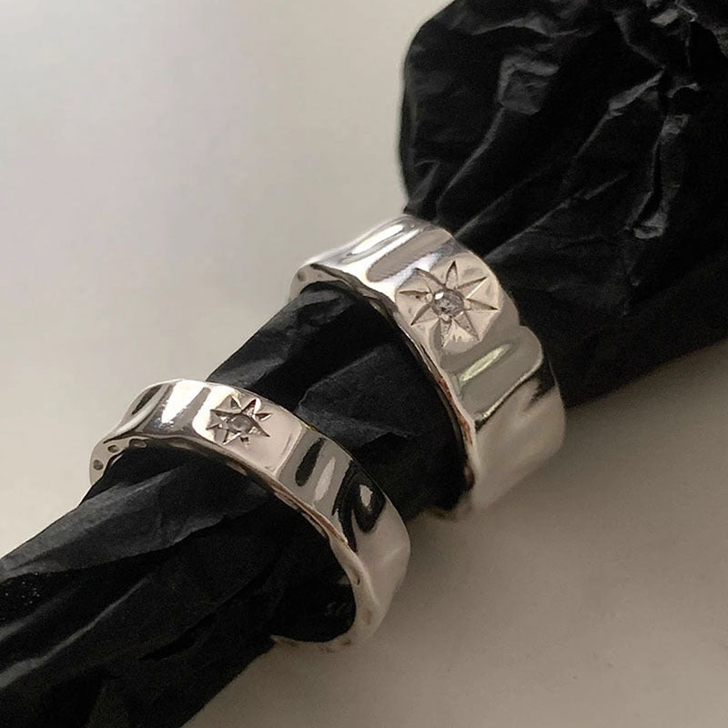 Damen Offener Ring mit strahlendem Sternmotiv und hochwertigem Design Shop Nory