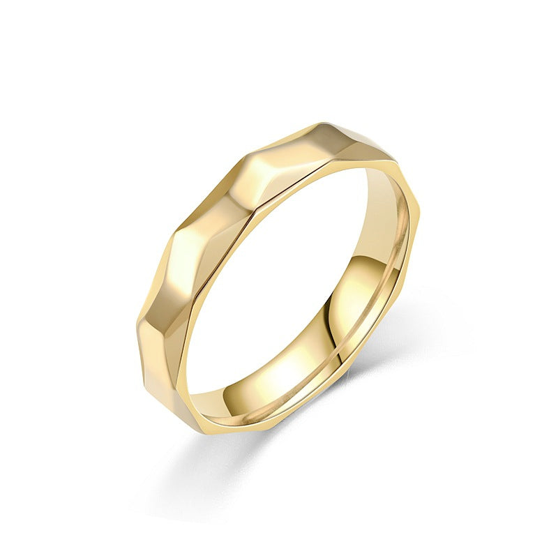 Damen facettierter Goldring Shop Nory