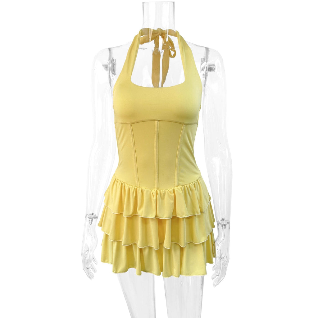 Damen Rüschenkleid mit trägerlosem Design und Figur formendem Schnitt
