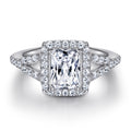 Damen Verlobungsring mit kunstvollem Twist-Design und aufwendigem Zirkonia-Besatz Shop Nory