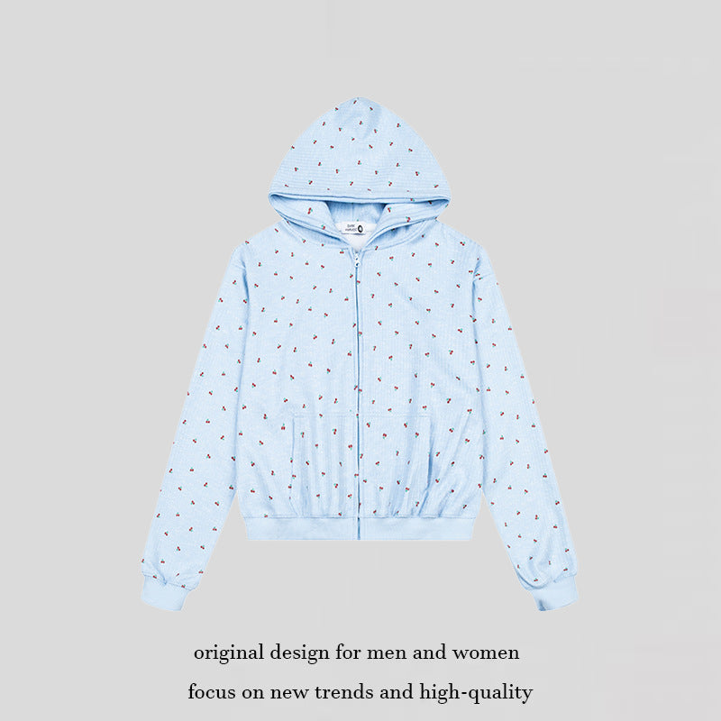 Damen Zweiteiliges Lounge-Set mit Kapuzen-Zipjacke und weiter Schlafhose Shop Nory