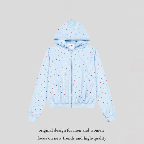 Damen Zweiteiliges Lounge-Set mit Kapuzen-Zipjacke und weiter Schlafhose Shop Nory
