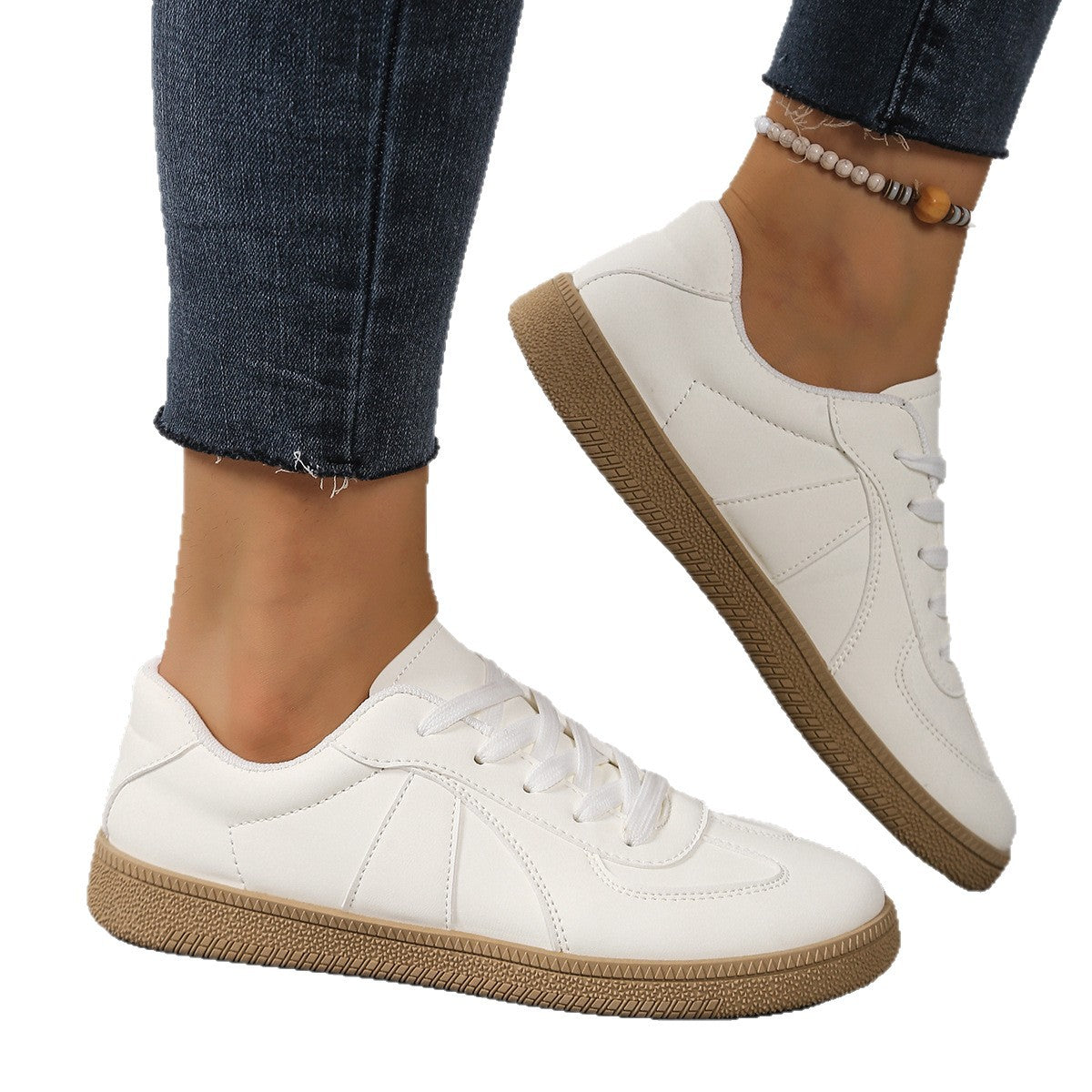 Damen Sneaker mit sportlichem Design und strapazierfähiger Gummisohle